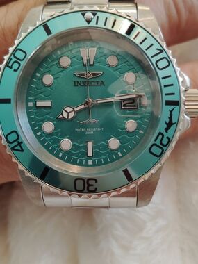 Invicta Pro Diver Isobar Turquoise Dive Watch with Silver Bracelet